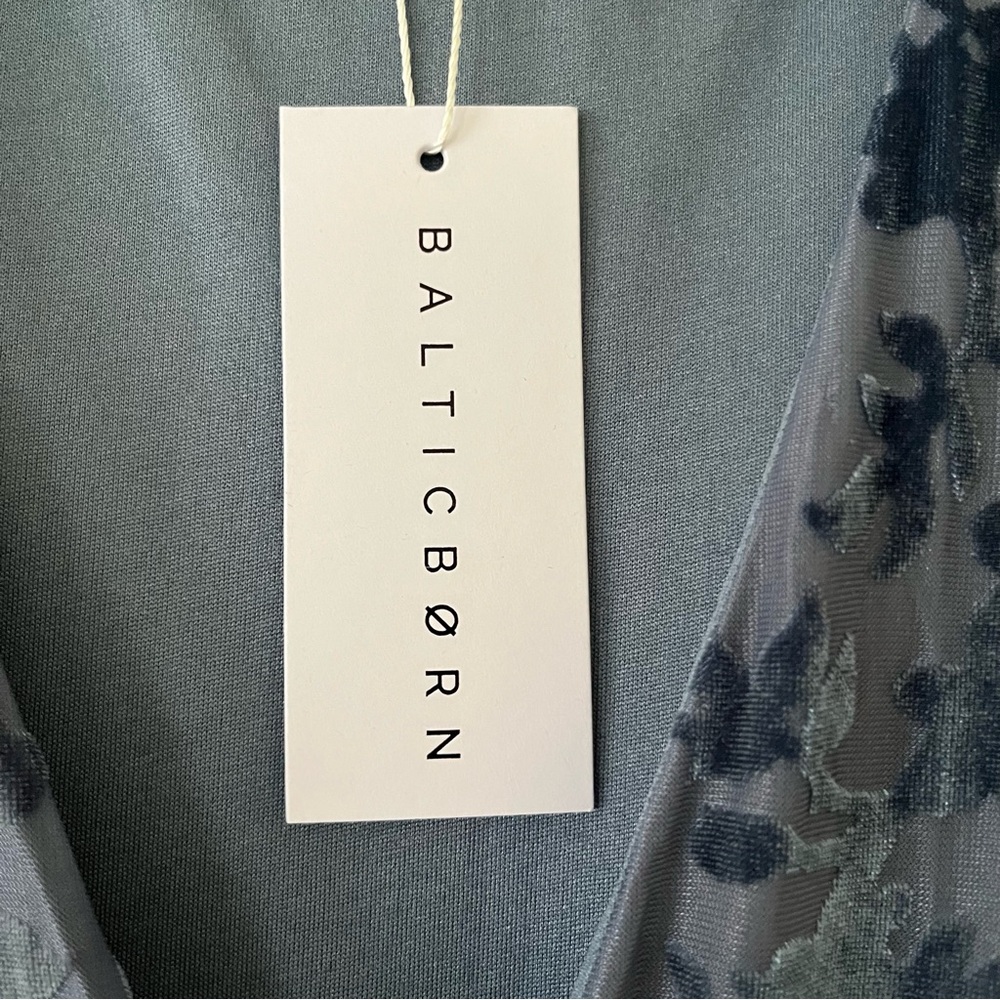 Baltic Born Veronica Velvet Maxi Dress in Whisper Blue, Size 2X, NWT Wedding - Picture 5 of 9